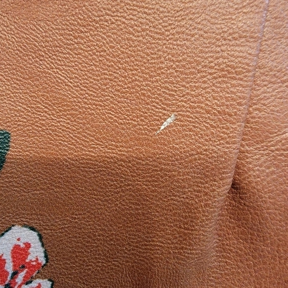 Flying Tomatoe Faux Leather Floral Mini Skirt Size XS - Picture 5 of 9